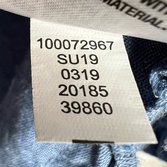 CHARTER CLUB Light Blue Linen Sleeveless Tunic Top with White Piping Trim size L - Picture 7 of 8